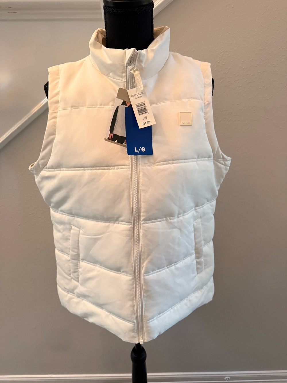 Kids White Puffer Vest - Lightweight Quilted Jacket